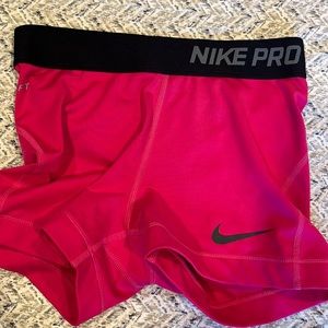 Nike pro cheer shorts in pink